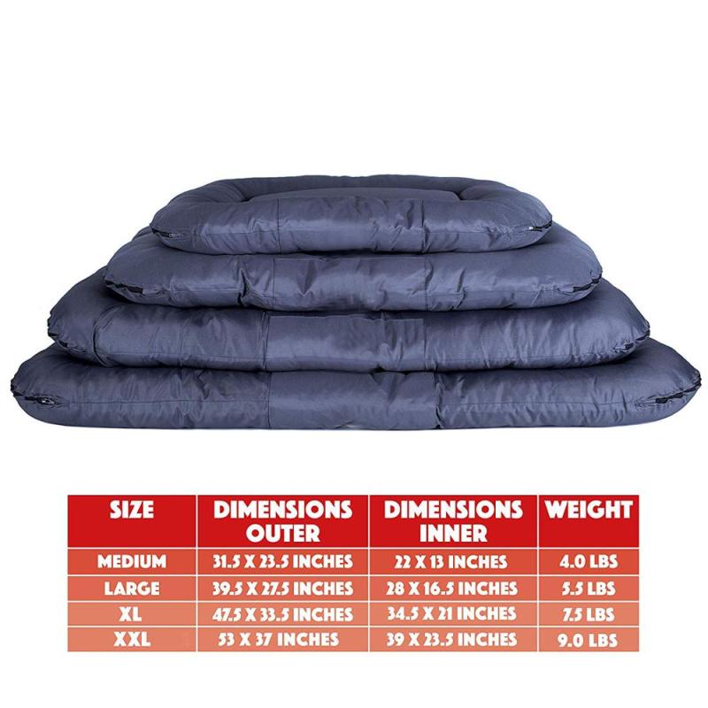 Premium Waterproof Dog Bed Durable Grey Oxford Fabric Removable Washable Cover