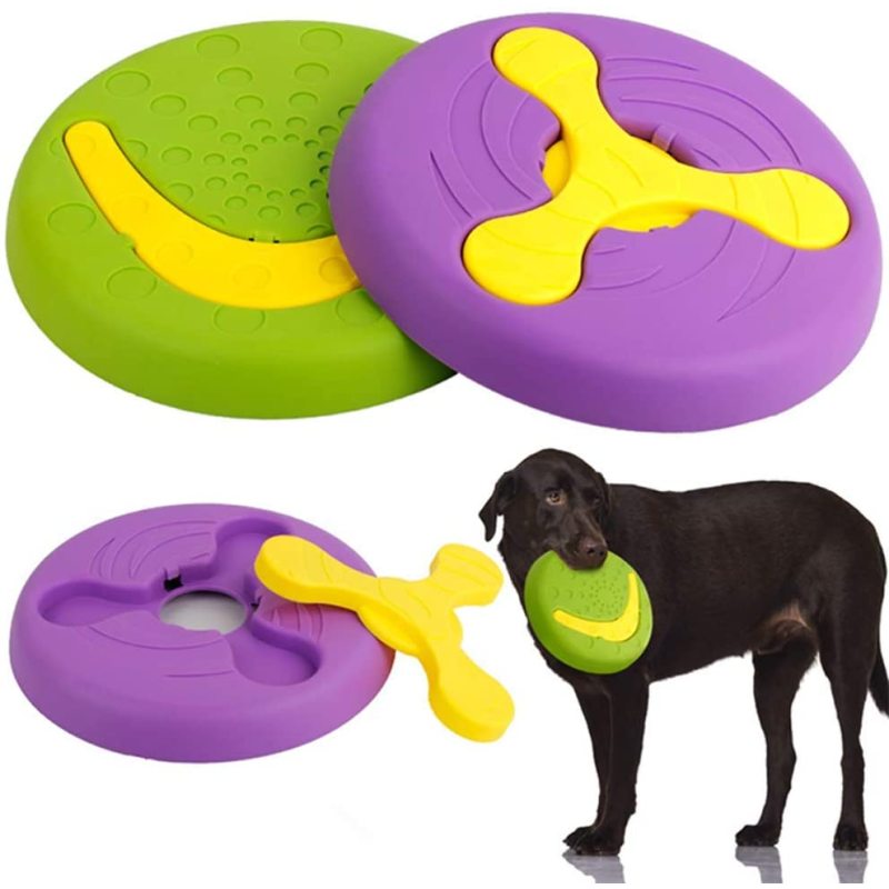 2 in 1 Multifunctional Durable Dog Pet Flying Disc Toy Flying Flying Saucer Training Toys for Outdoor
