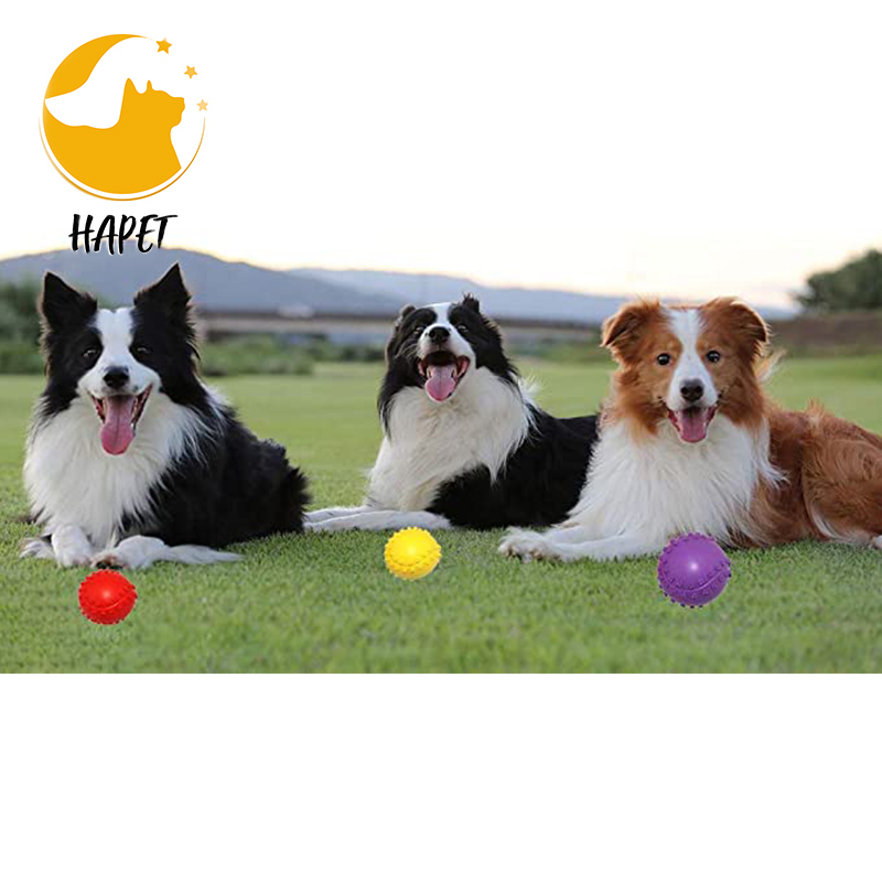 Squeaky Dog Toy Ball Reliable Rubber Squeaker Fun Interactive Toys Chew Toys