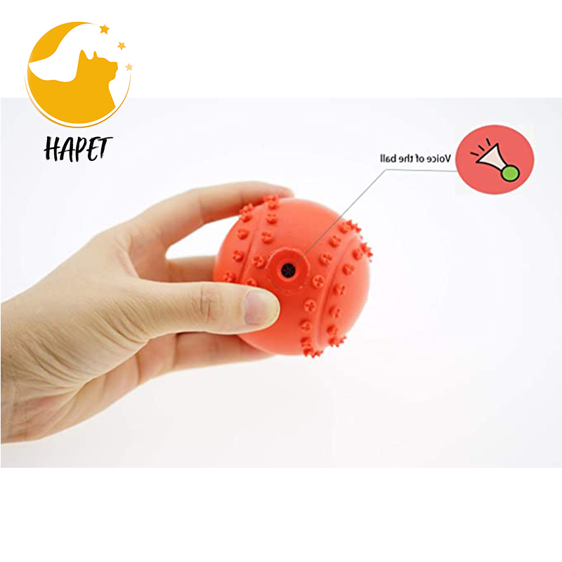 Squeaky Dog Toy Ball Reliable Rubber Squeaker Fun Interactive Toys Chew Toys
