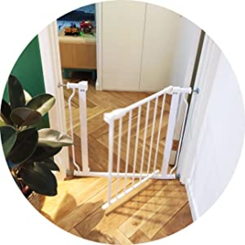 Easy Walk-Thru Safety Gate for Doorways and Stairways with Auto-Close/Hold-Open Features