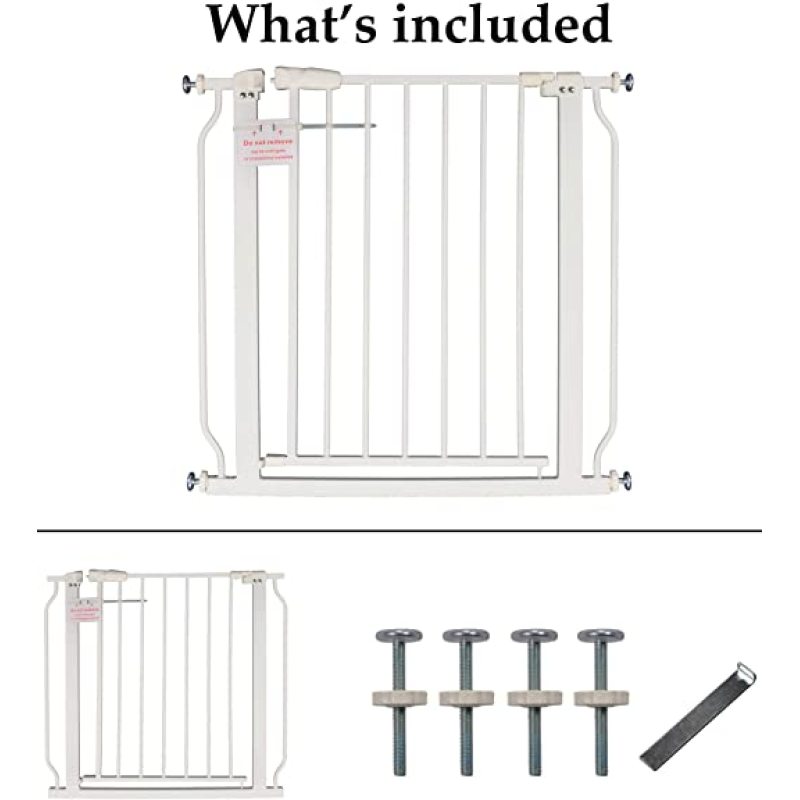 Easy Walk-Thru Safety Gate for Doorways and Stairways with Auto-Close/Hold-Open Features