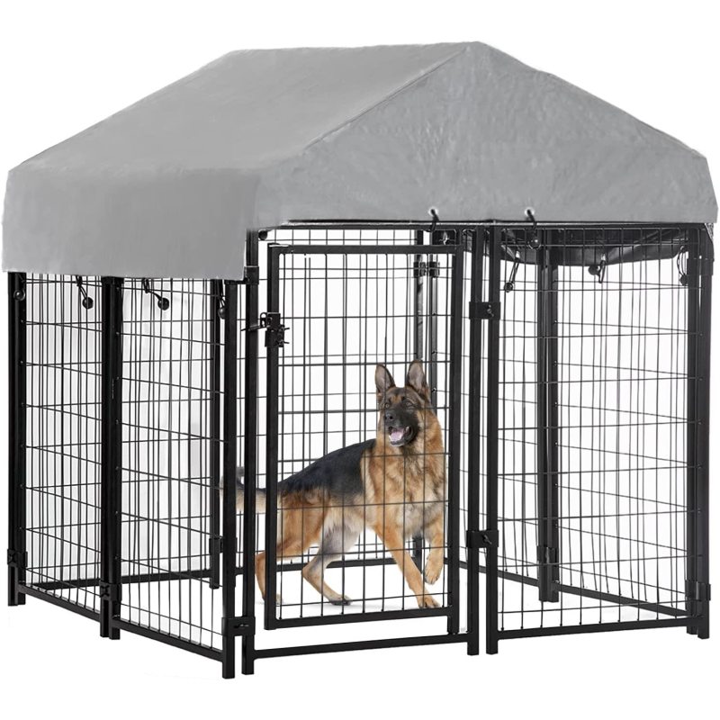 Heavy Duty Wire Dog Kennel Playpen Included a Roof