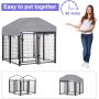 Heavy Duty Wire Dog Kennel Playpen Included a Roof