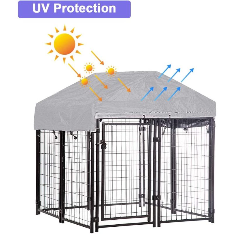 Heavy Duty Wire Dog Kennel Playpen Included a Roof