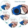 Retractable Dog Leash Pet Walking Leash with Anti-Slip Handle One-Handed One Button Lock & Release