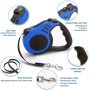 Retractable Dog Leash Pet Walking Leash with Anti-Slip Handle One-Handed One Button Lock & Release