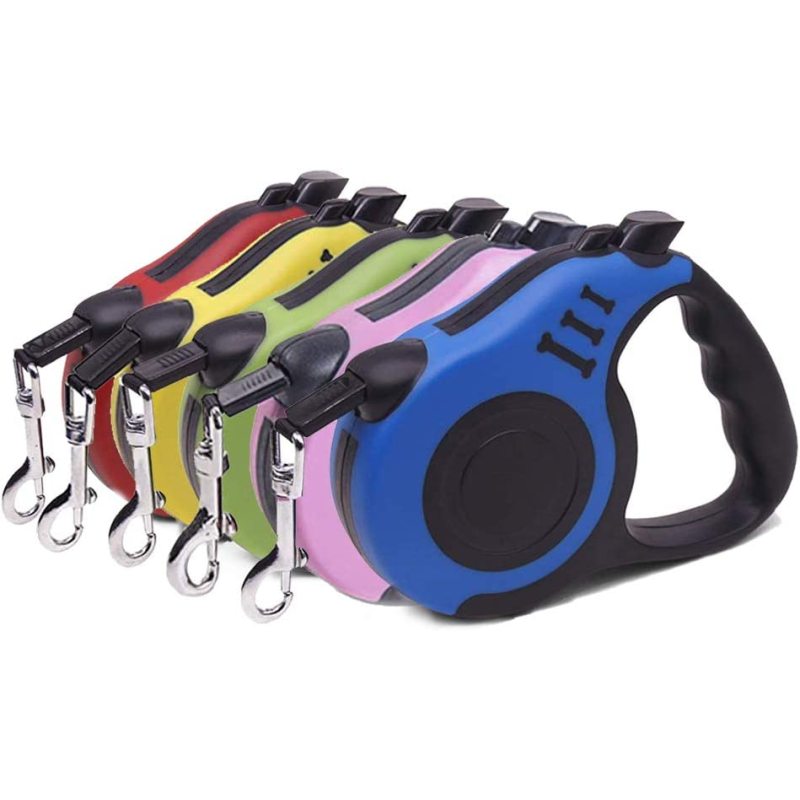Retractable Dog Leash Pet Walking Leash with Anti-Slip Handle One-Handed One Button Lock & Release