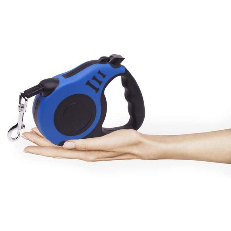 Retractable Dog Leash Pet Walking Leash with Anti-Slip Handle One-Handed One Button Lock & Release