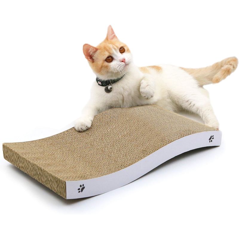 Cat Scratcher Cardboard Cat Scratch Pad with Premium Scratch Textures Design Durable Cat Scratching Pad Reversible
