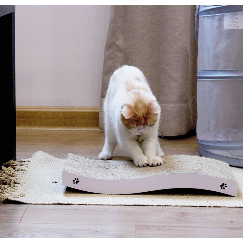 Cat Scratcher Cardboard Cat Scratch Pad with Premium Scratch Textures Design Durable Cat Scratching Pad Reversible