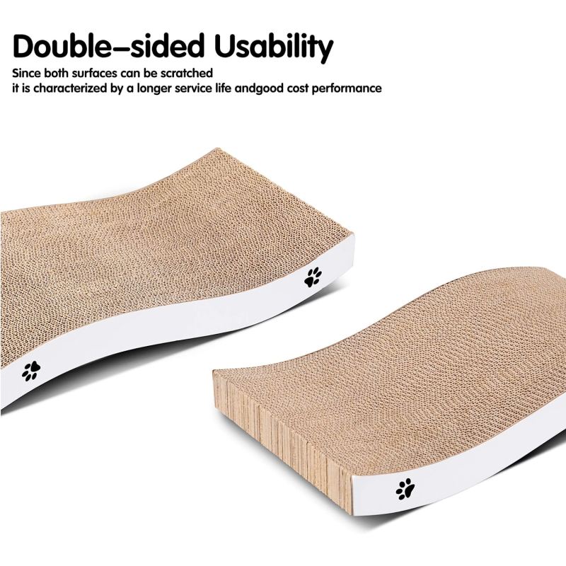 Cat Scratcher Cardboard Cat Scratch Pad with Premium Scratch Textures Design Durable Cat Scratching Pad Reversible