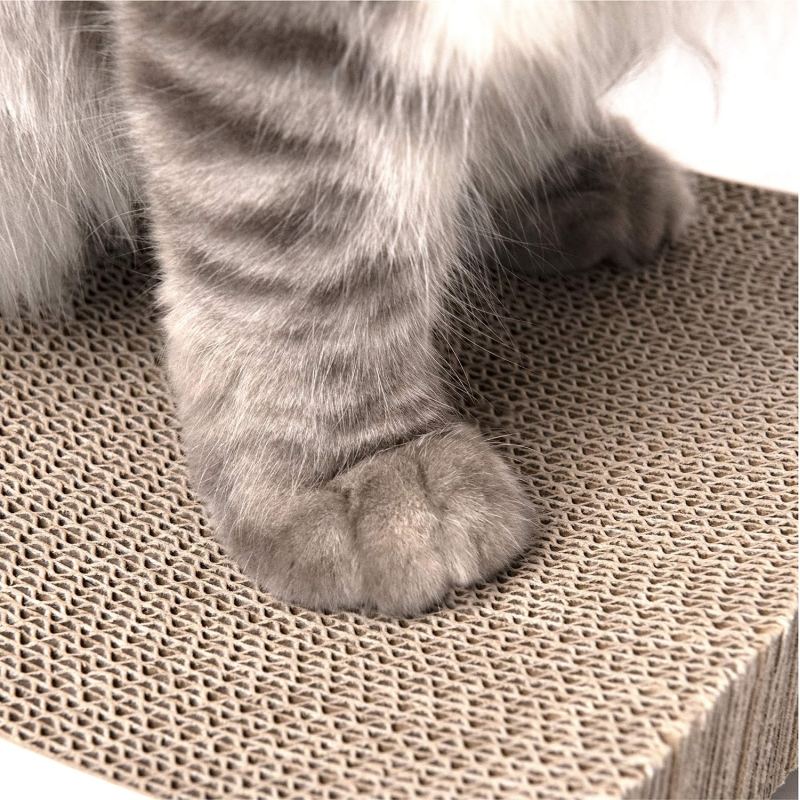 Cat Scratcher Cardboard Cat Scratch Pad with Premium Scratch Textures Design Durable Cat Scratching Pad Reversible