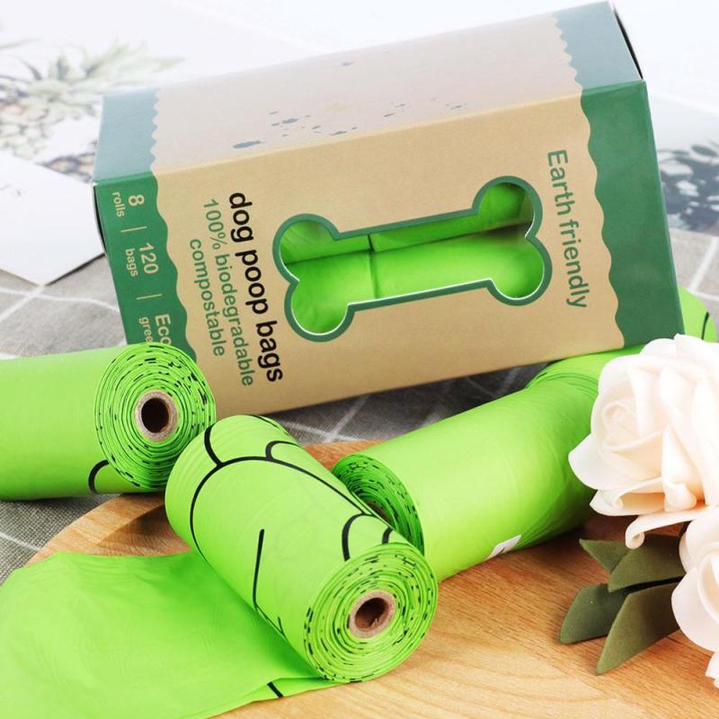 Dog Poop Bag Compostable Printed Corn Starch Plastic Dog Poop Waste Bag