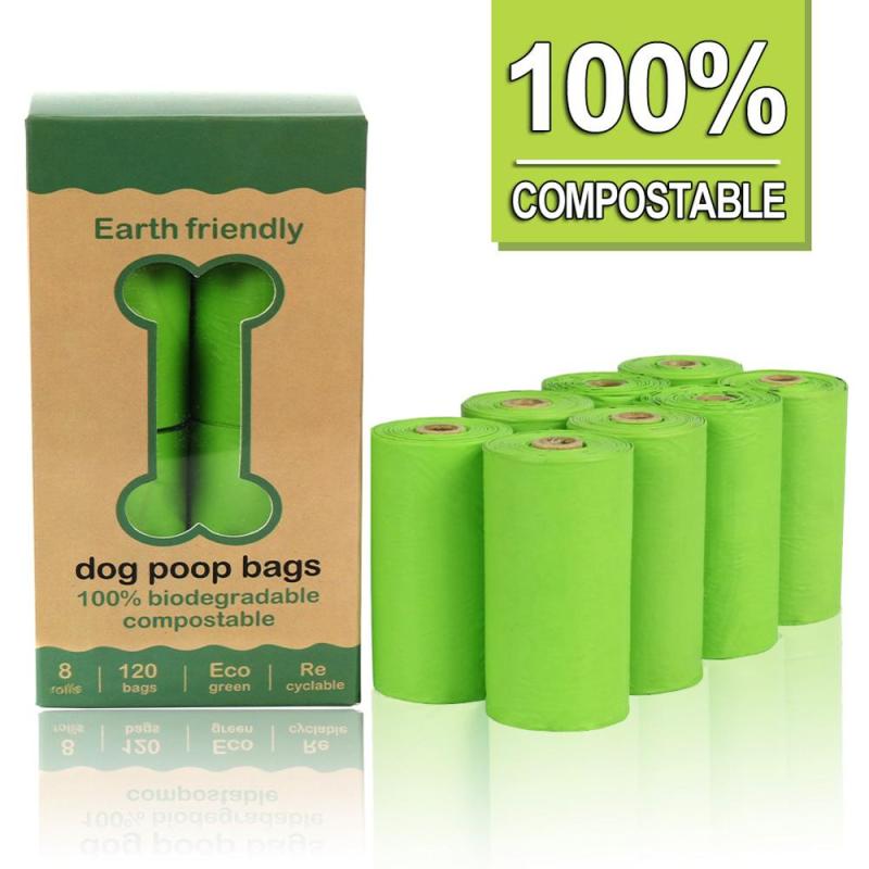 Dog Poop Bag Compostable Printed Corn Starch Plastic Dog Poop Waste Bag
