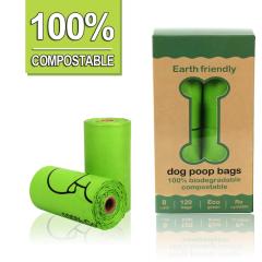 Dog Poop Bag Compostable Printed Corn Starch Plastic Dog Poop Waste Bag