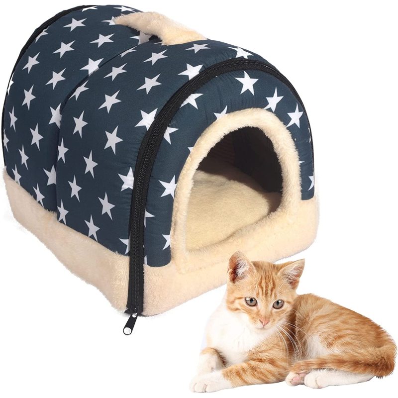 Dog House Portable Cat Bed with Removable Cushion Washable Cozy Dog Bed Cat Cave