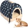 Dog House Portable Cat Bed with Removable Cushion Washable Cozy Dog Bed Cat Cave