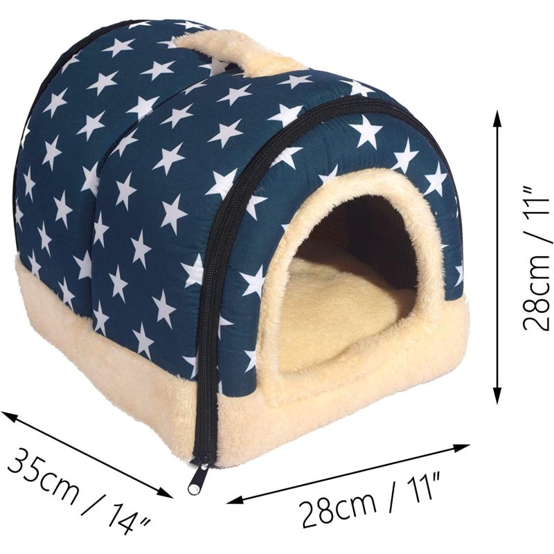 Dog House Portable Cat Bed with Removable Cushion Washable Cozy Dog Bed Cat Cave