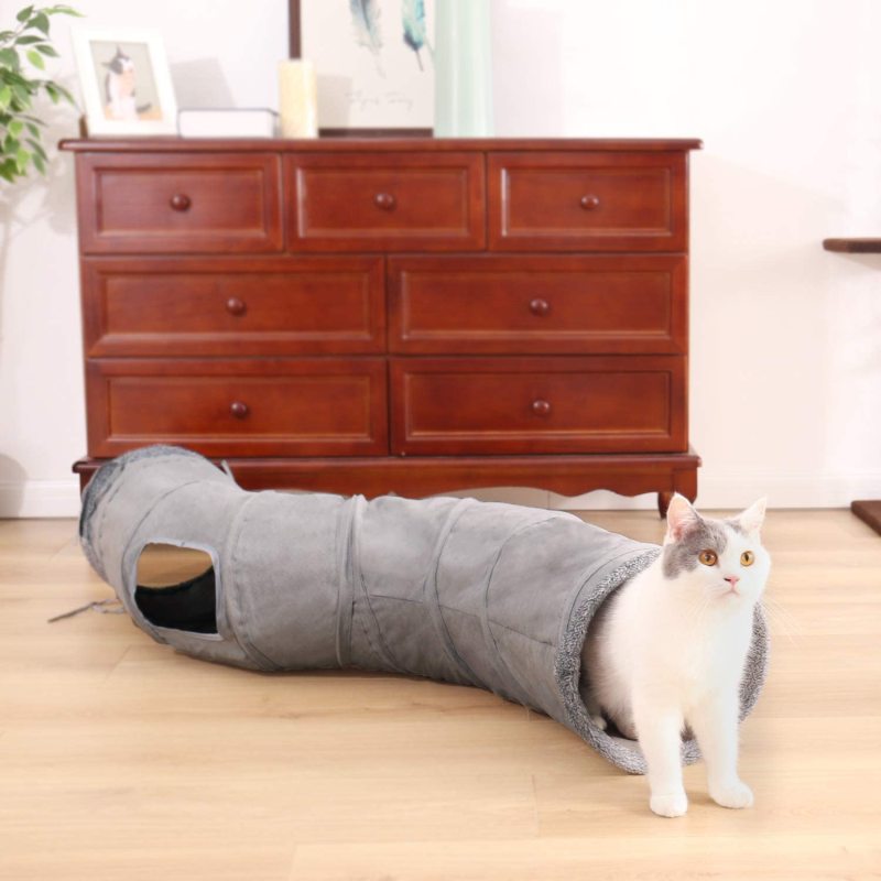 Cat toy Suede pet Tunnel Pet Tunnel comfort collapsible plush cat tunnel pet supplies