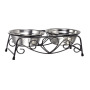 Stainless Steel Raised Pet Water Feeder Dish Elevated Stand