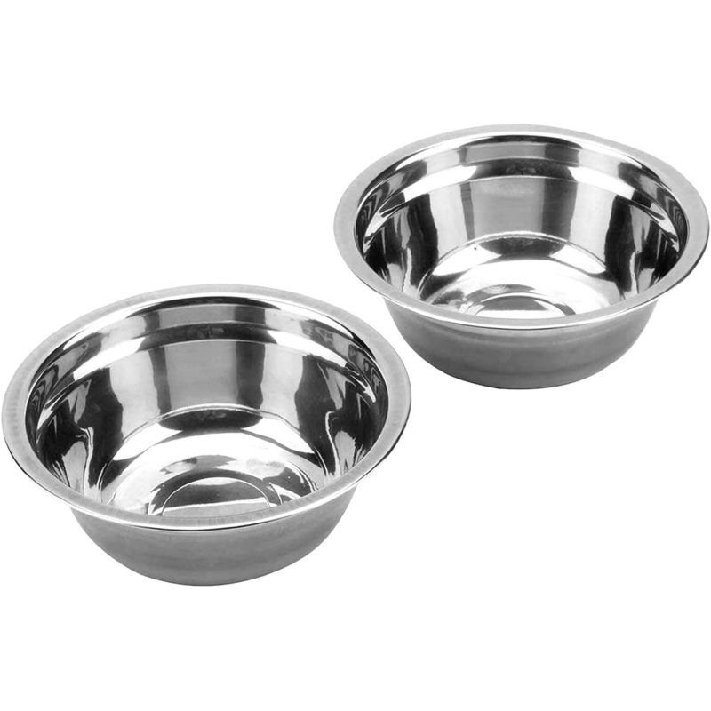Stainless Steel Raised Pet Water Feeder Dish Elevated Stand