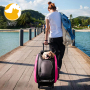 3 Wheel Foldable Cat Dog Stroller with Storage Basket and Cup Holder