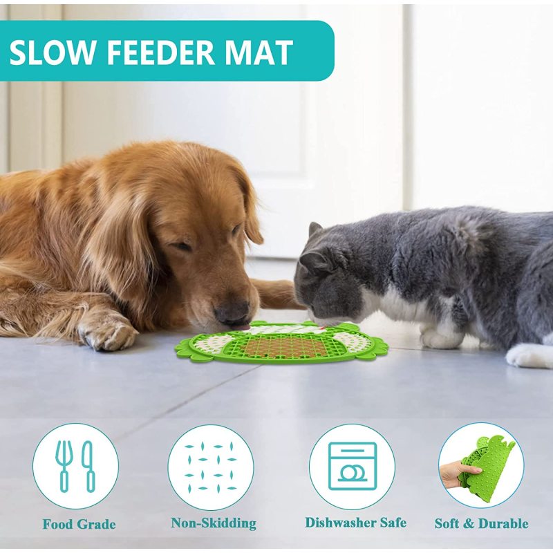 Pet Calming Dog Treat Pads Pet Licking Mat Slow Feeder Cat Training Perfect