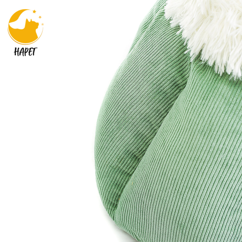 Plush Ergonomic Orthopedic Foam Mattress Dog Bed, Round Snuggery Hooded Dog Bed Self-Warming Quilted Cat Bed Pad