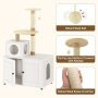Manufacturer Cat Litter Box Enclosure Enlarged Cat Litter Cabinet Wooden House with Cat Tree Tower