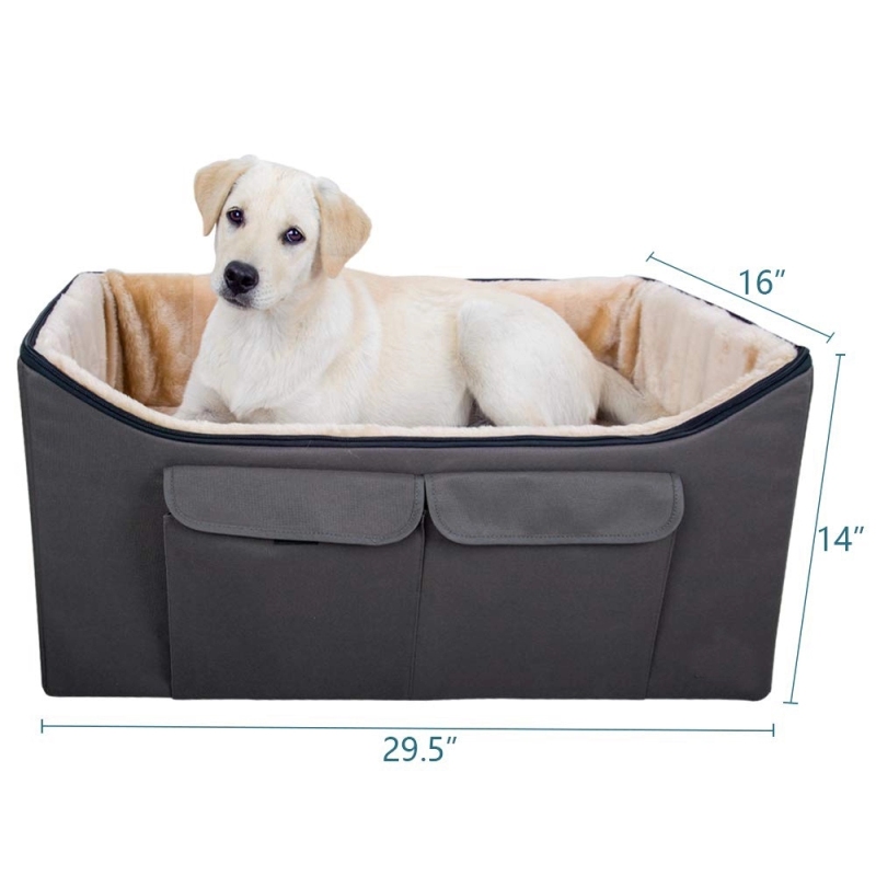 Dog car seat booster for Medium to Large Dogs with 2 Tethers, Take 2 Seats pet carrier dog cat travel bag