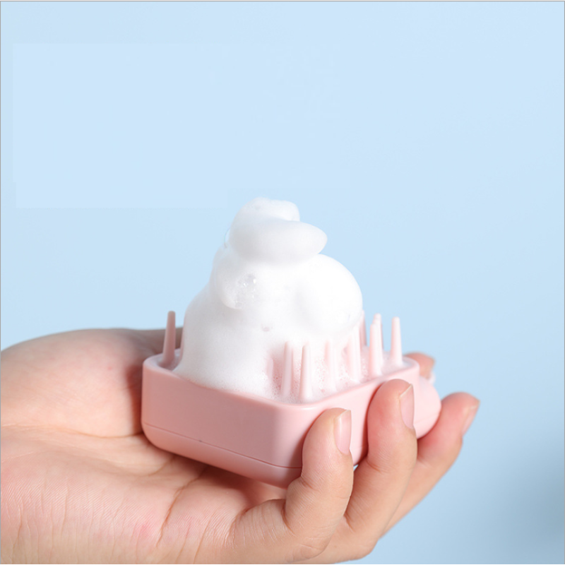 Wholesale Dog Brush Bath Massage Brush Shampoo Pet Grooming Deshedding Soft Silicone Bristles