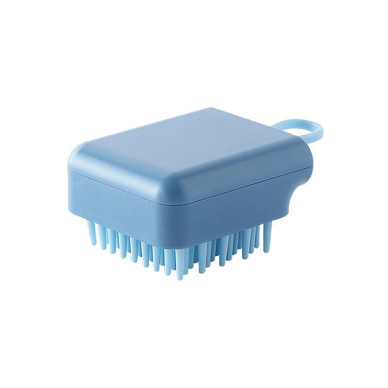 Wholesale Dog Brush Bath Massage Brush Shampoo Pet Grooming Deshedding Soft Silicone Bristles