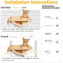 Cat Hammock Wall Mounted Large Cats Shelf - Modern Beds and Perches - Premium Kitty Furniture for Sleeping, Playing, Climbing, a