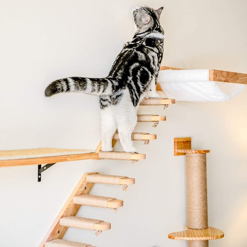 Cat Hammock Wall Mounted Large Cats Shelf - Modern Beds and Perches - Premium Kitty Furniture for Sleeping, Playing, Climbing, a