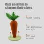 Carrot cat scratching board sisal post  claw scratch-resistant cat climbing frame