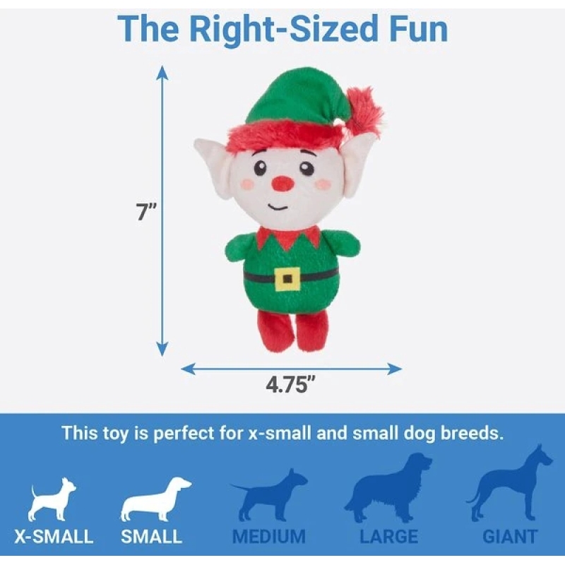 Pet Squeaky Luxury Designer Plush Dog Toys 3 Pack Plush Squeaky Dog Toy Christmas Day Pet Chew Toy