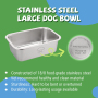 18Ultra Durable Food Bowl 8 Metal Dog Water Bowls with High Capacity  Stainless Steel Dog Bowl for Huge and Giant Dog Breeds