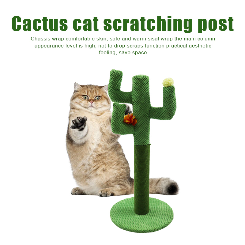 Manufacturer Sisal Rope Scratcher Cactus Cat Scratching Post Climbing Tree Tower Cat Scratching Post