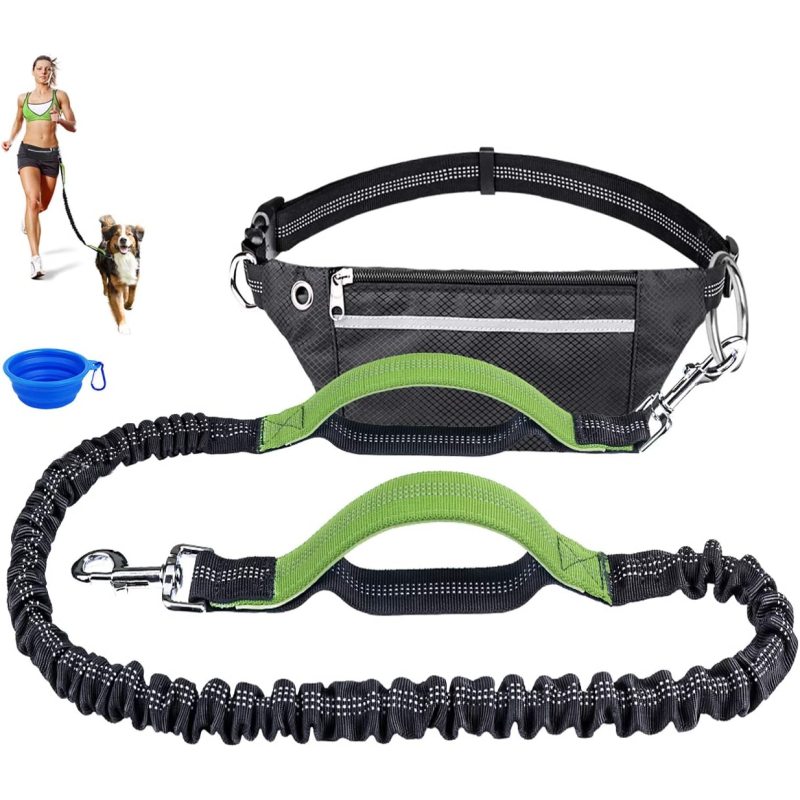Reflective Stitches Jogging Hiking Extendable Adjustable Running Leash  for Small Medium and Large Dog