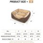 Self Warming Rectangle Cat Dog Cushion Bed Orthopedic Antiskid Pet Sofa Bed Indoor Calming luxurious Washable Pet Bed Mat