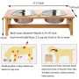 Stainless Steel Bamboo Elevated Bowls Anti Slip Feet  for Cats and Small Dogs