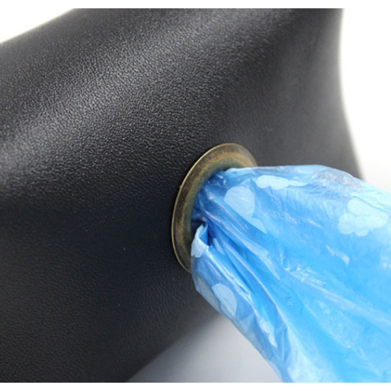 Leather Poop Bag Holder Attaches to Dog Leash, Waste Bag Dispenser and Light weight Fabric