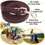 Leather Dog Leash 6 Foot - Strong and Soft Leather Leash for Small or Medium Dogs - Heavy Duty Training Leash