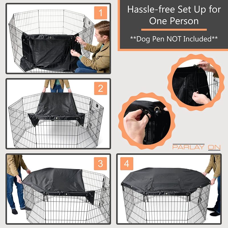 Luggage-grade Fabric Dog Playpen Cover Metal Dog Playpen