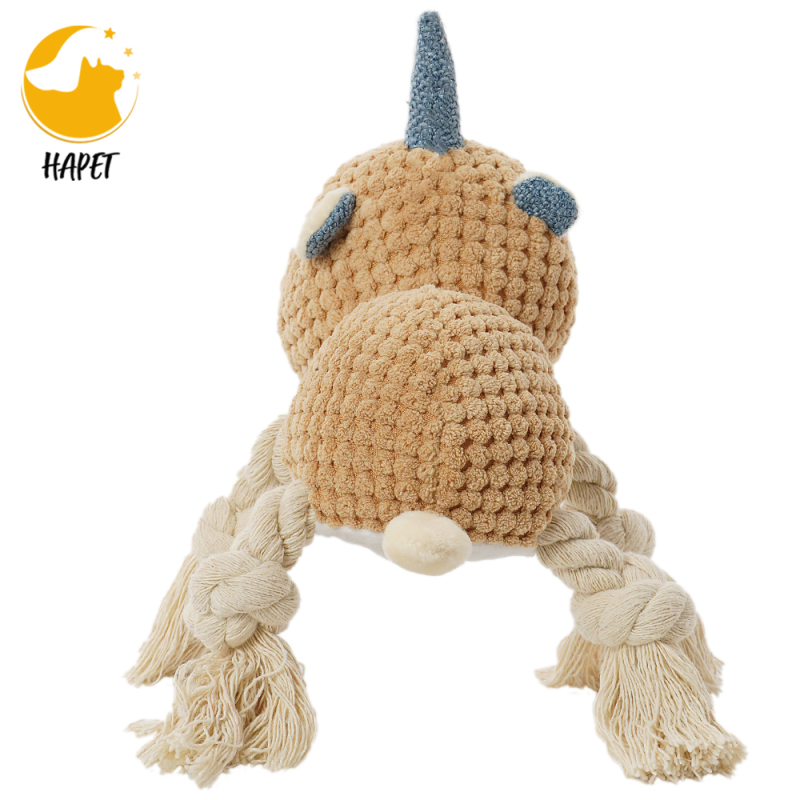 Plush Dog Squeaky Toys Durable Rope Dog Chew Toys Teeth Cleaning