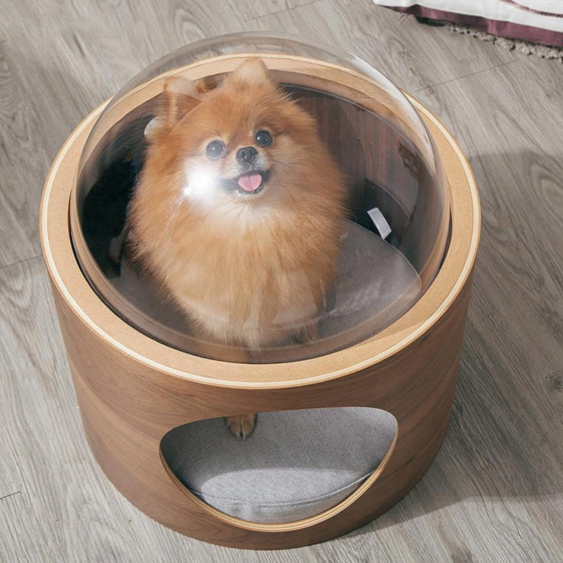 Spaceship Gamma Pet Bed Cat House Space Capsule with Scratching Post Removable Cushion
