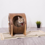 Spaceship Gamma Pet Bed Cat House Space Capsule with Scratching Post Removable Cushion