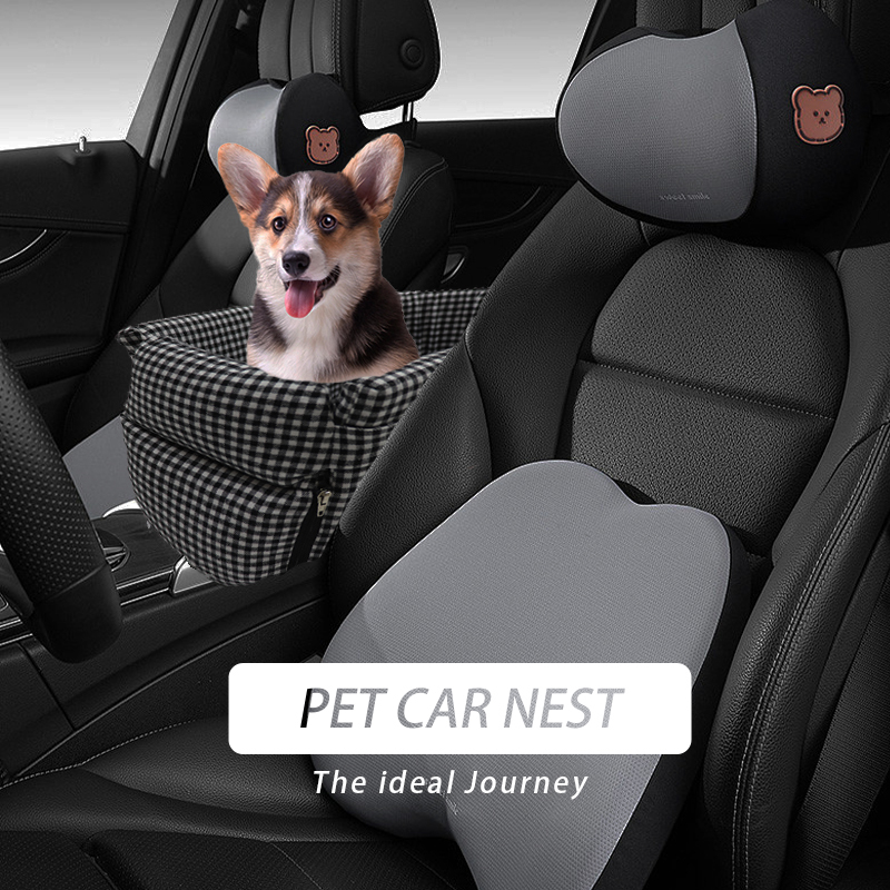 Dog Car Seat Pet Supplies Travel Bags for Dogs Cats Portable Console Washable Cat Booster Seat on Car Armrest