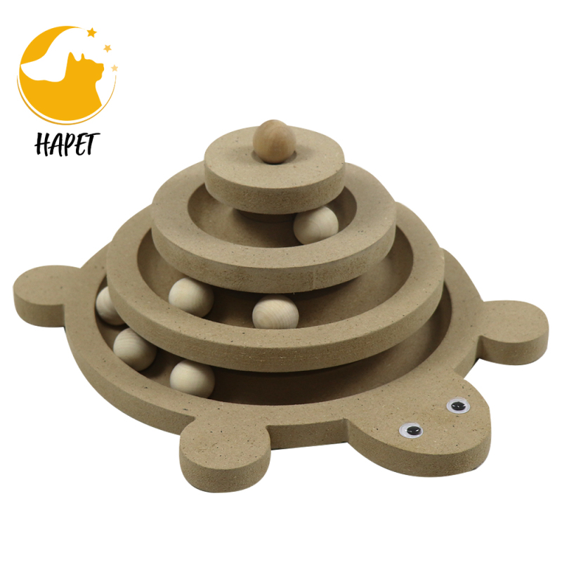 Pet Cat IQ Training Toys Three Levels Tower Station For Cats Kittens Entertainment Disc Turntable Cat Amusement Plate with Balls